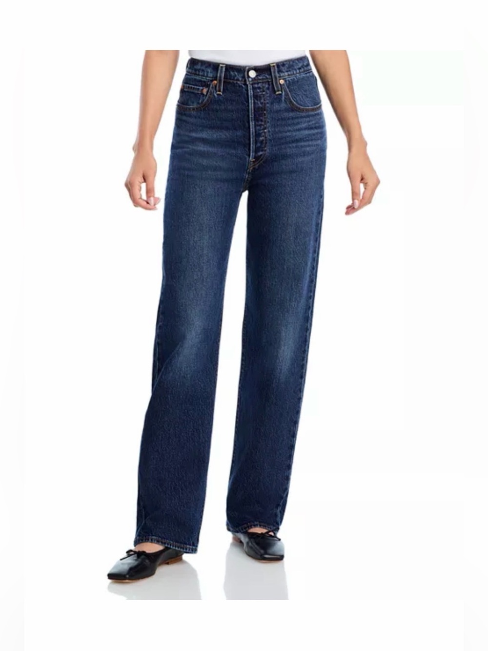 *NWT* Levi’s Premium: Ribcage Straight, Super high rise — Dark Blue